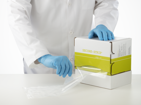 Tear-off junction between each bag ensuring sterilization