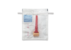 Sani-Stick Cellulose sponge with writing area and gloves